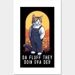 Funny Cat Farmer Meme Posters and Art